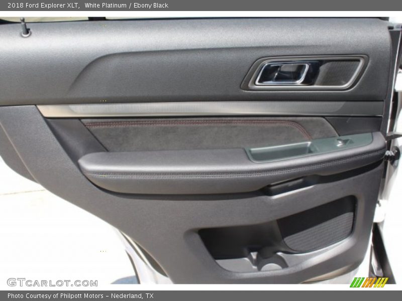 White Platinum / Ebony Black 2018 Ford Explorer XLT