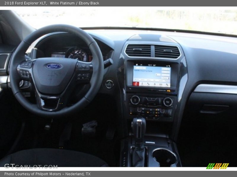 White Platinum / Ebony Black 2018 Ford Explorer XLT