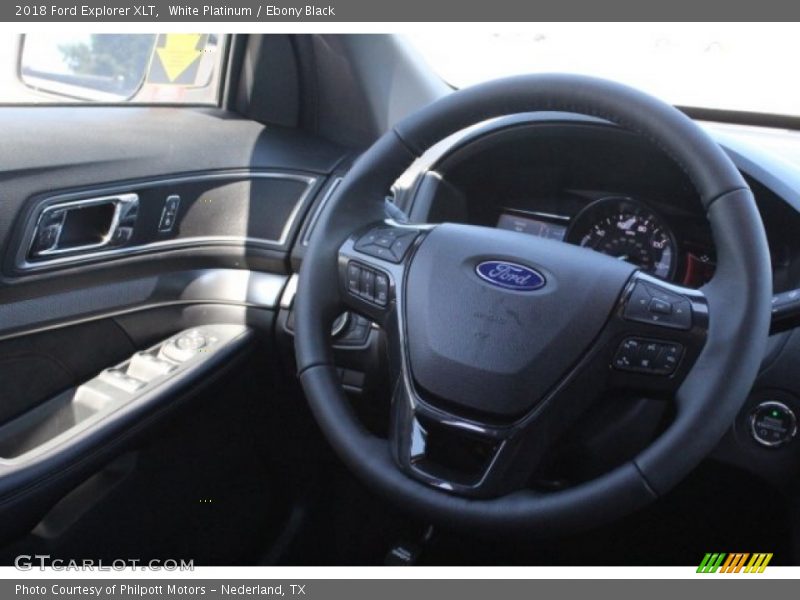 White Platinum / Ebony Black 2018 Ford Explorer XLT