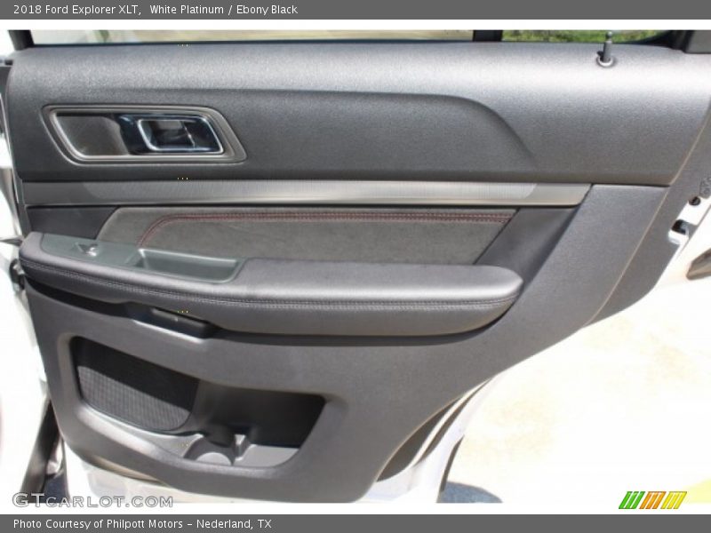 White Platinum / Ebony Black 2018 Ford Explorer XLT