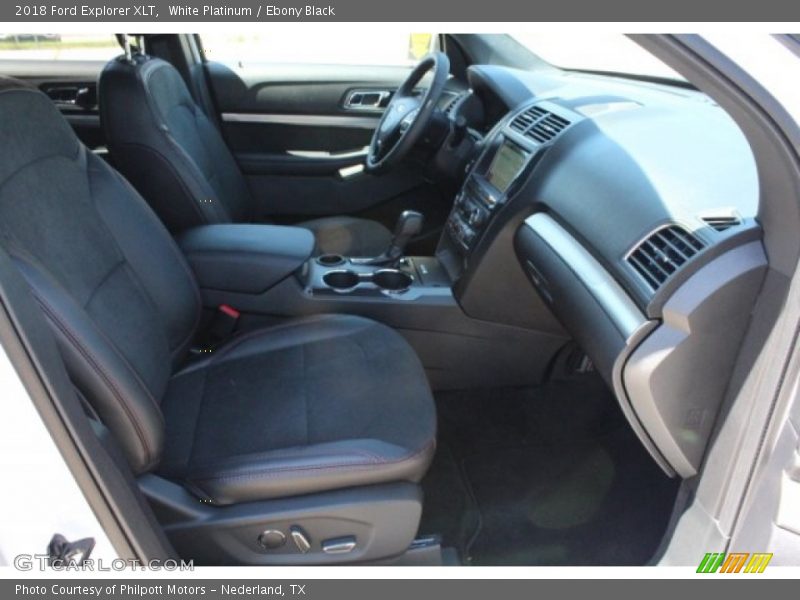 White Platinum / Ebony Black 2018 Ford Explorer XLT