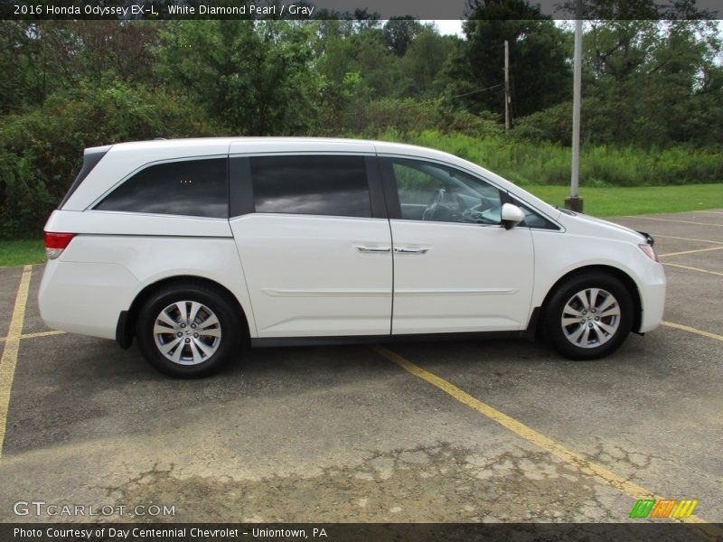 White Diamond Pearl / Gray 2016 Honda Odyssey EX-L