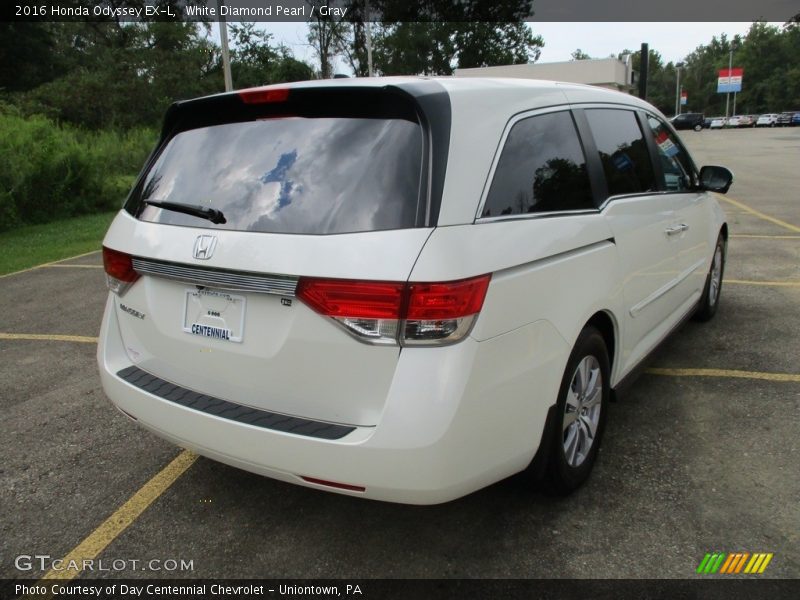 White Diamond Pearl / Gray 2016 Honda Odyssey EX-L