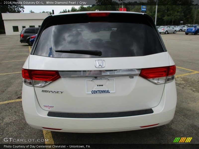 White Diamond Pearl / Gray 2016 Honda Odyssey EX-L