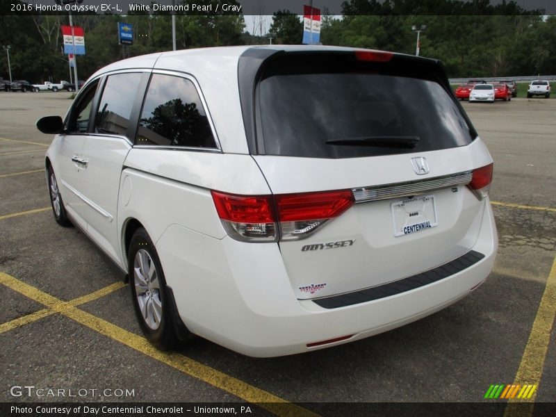 White Diamond Pearl / Gray 2016 Honda Odyssey EX-L