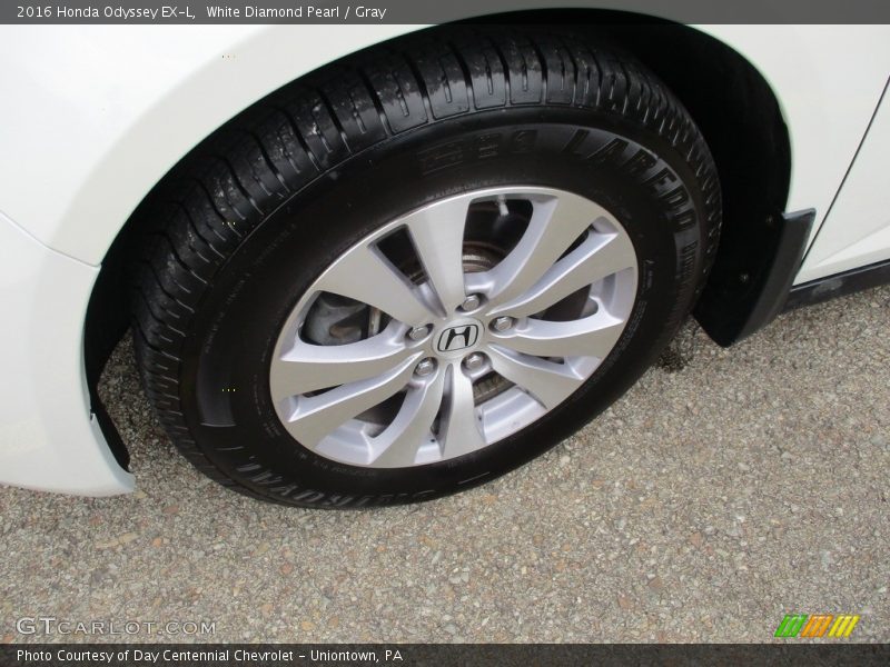 White Diamond Pearl / Gray 2016 Honda Odyssey EX-L