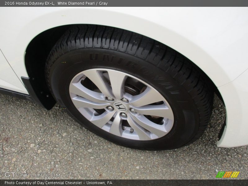 White Diamond Pearl / Gray 2016 Honda Odyssey EX-L