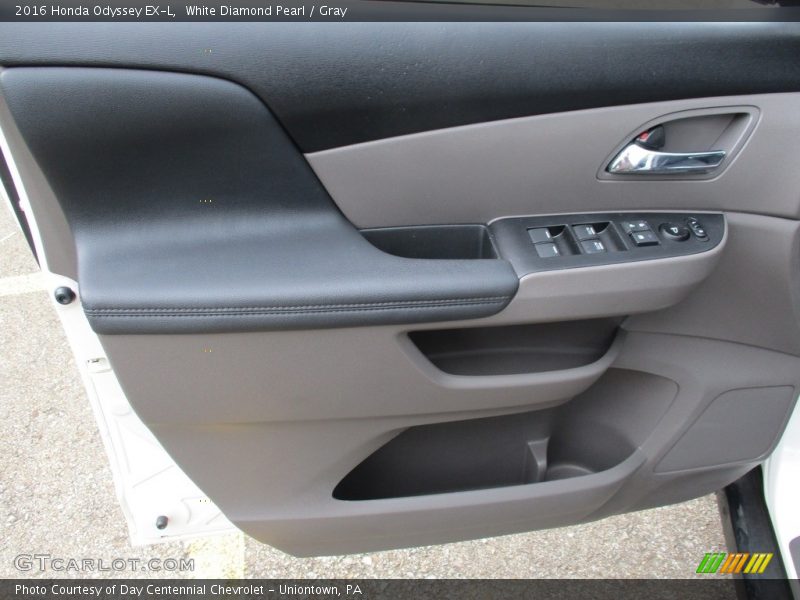 White Diamond Pearl / Gray 2016 Honda Odyssey EX-L