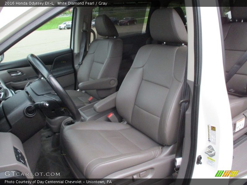 White Diamond Pearl / Gray 2016 Honda Odyssey EX-L