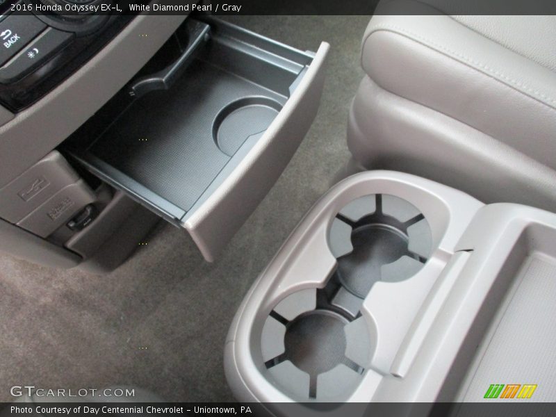 White Diamond Pearl / Gray 2016 Honda Odyssey EX-L