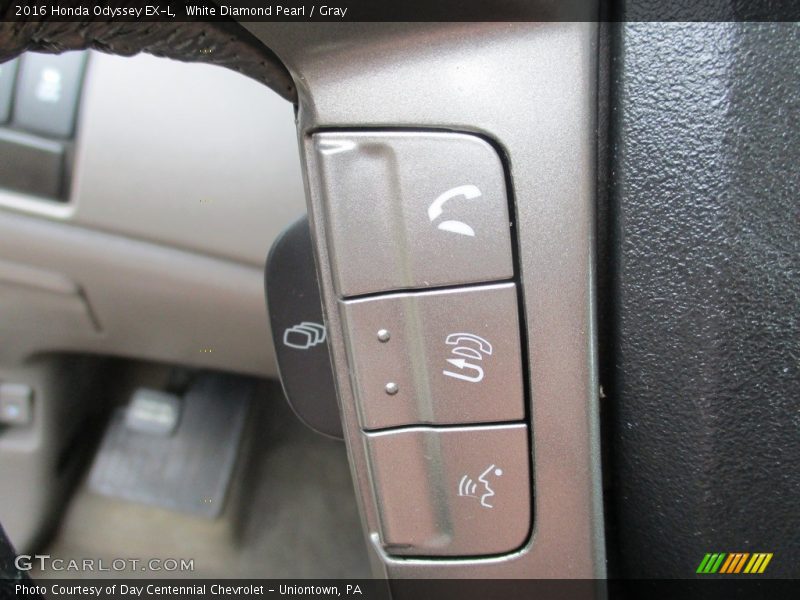 White Diamond Pearl / Gray 2016 Honda Odyssey EX-L
