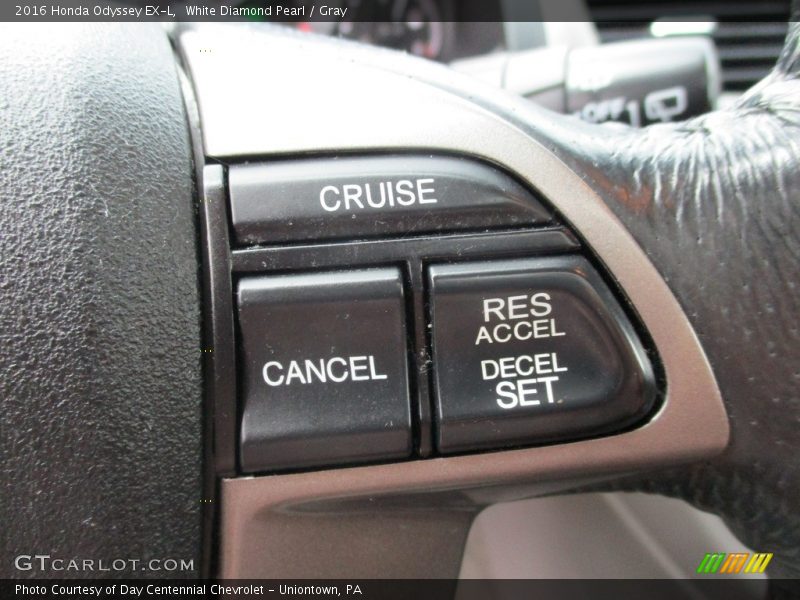 White Diamond Pearl / Gray 2016 Honda Odyssey EX-L