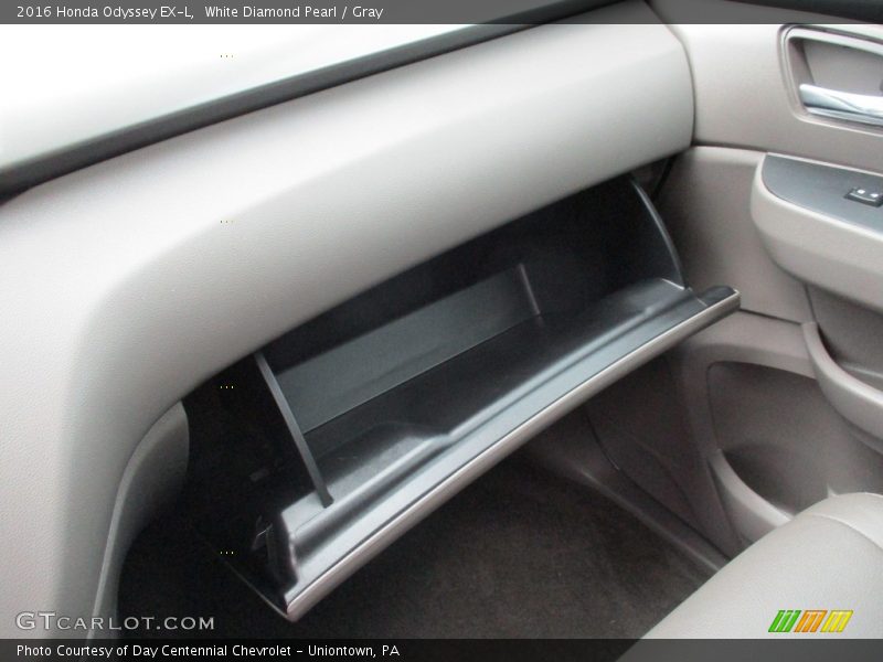 White Diamond Pearl / Gray 2016 Honda Odyssey EX-L