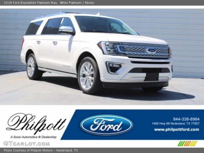 White Platinum / Ebony 2018 Ford Expedition Platinum Max