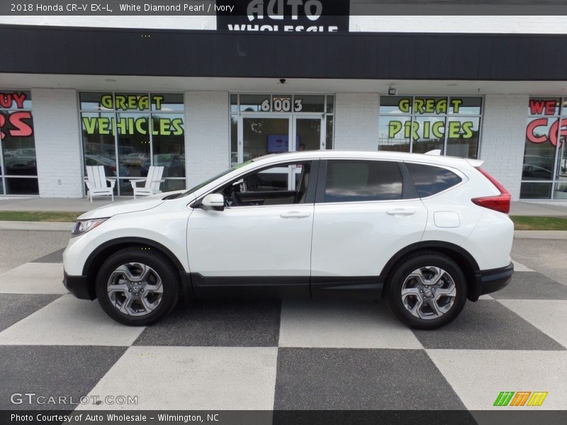 White Diamond Pearl / Ivory 2018 Honda CR-V EX-L