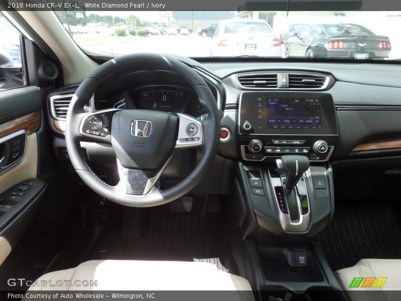 White Diamond Pearl / Ivory 2018 Honda CR-V EX-L