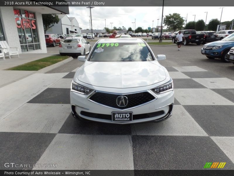 Platinum White Pearl / Ebony 2018 Acura RLX Technology
