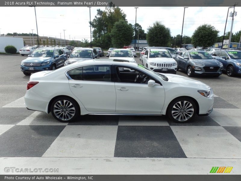 Platinum White Pearl / Ebony 2018 Acura RLX Technology