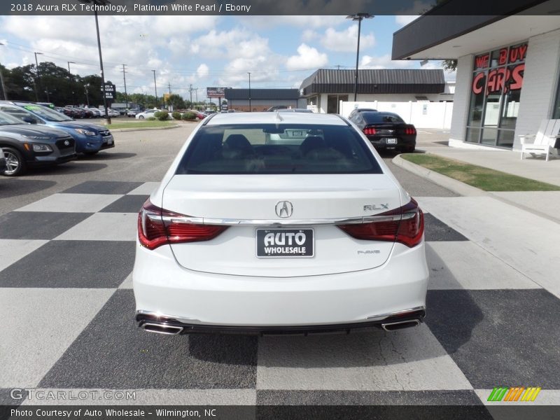 Platinum White Pearl / Ebony 2018 Acura RLX Technology