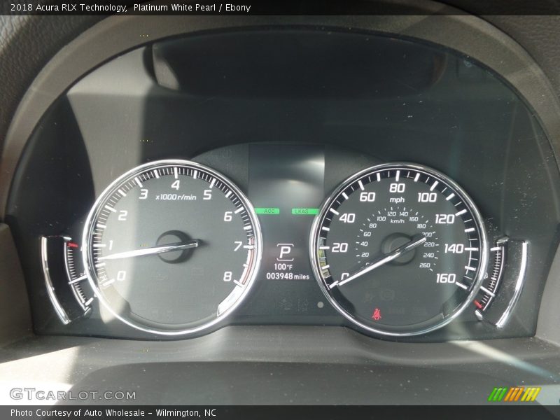 Platinum White Pearl / Ebony 2018 Acura RLX Technology