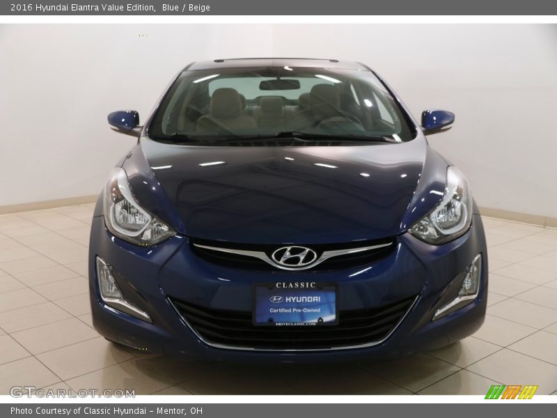 Blue / Beige 2016 Hyundai Elantra Value Edition