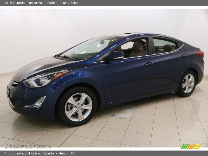 Blue / Beige 2016 Hyundai Elantra Value Edition