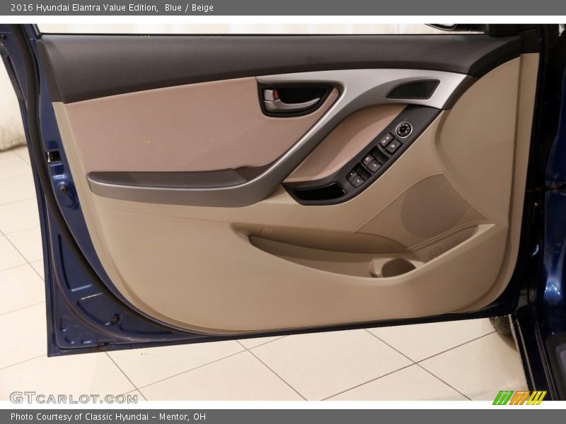 Blue / Beige 2016 Hyundai Elantra Value Edition