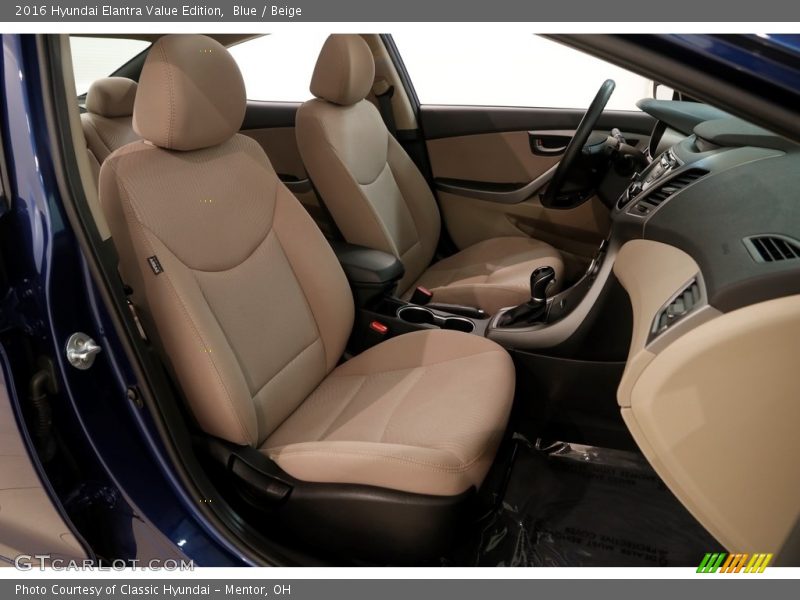 Blue / Beige 2016 Hyundai Elantra Value Edition