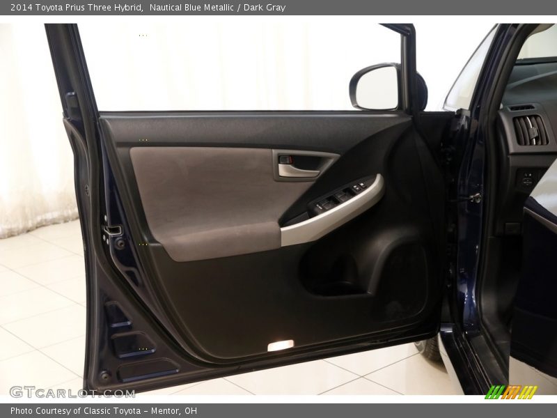Nautical Blue Metallic / Dark Gray 2014 Toyota Prius Three Hybrid