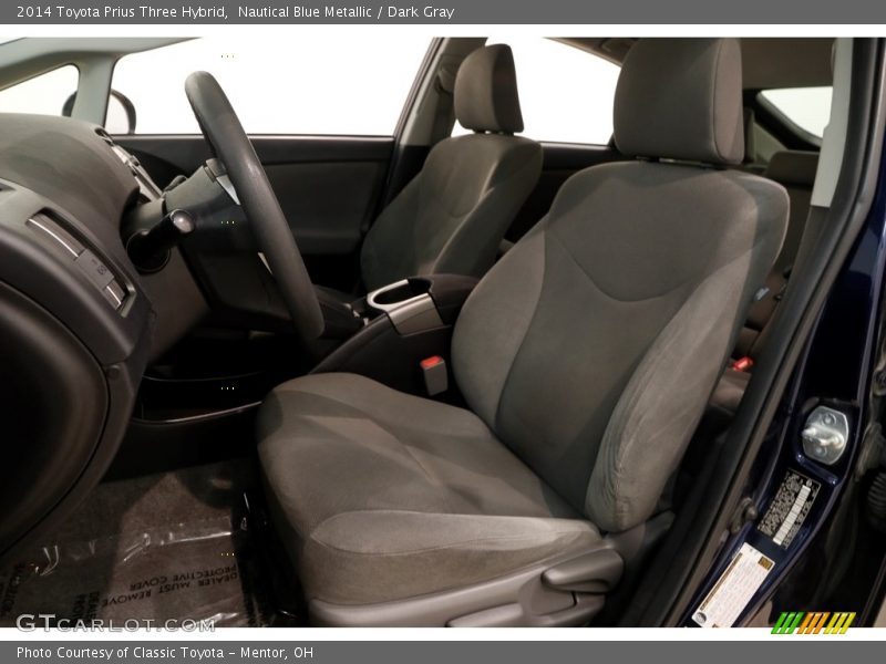 Nautical Blue Metallic / Dark Gray 2014 Toyota Prius Three Hybrid