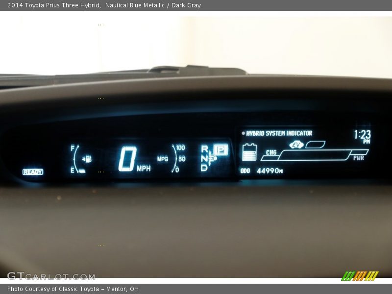 Nautical Blue Metallic / Dark Gray 2014 Toyota Prius Three Hybrid