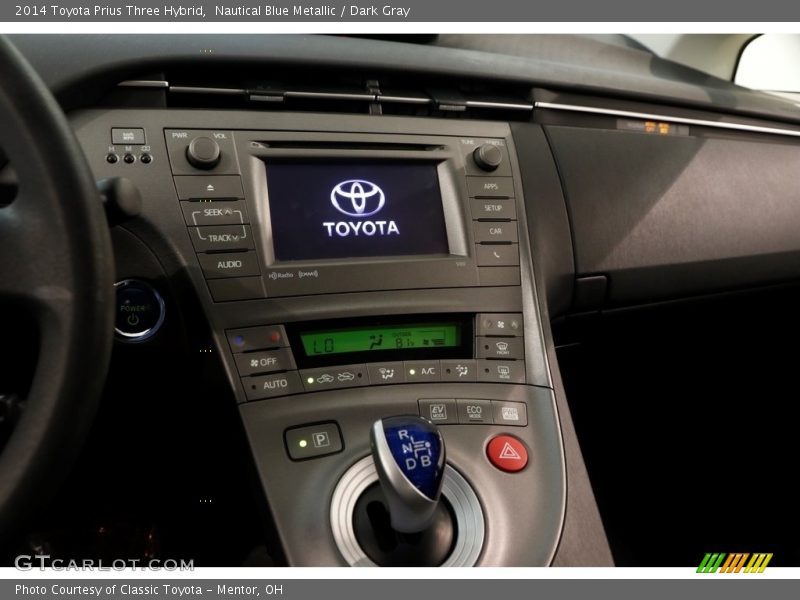 Nautical Blue Metallic / Dark Gray 2014 Toyota Prius Three Hybrid