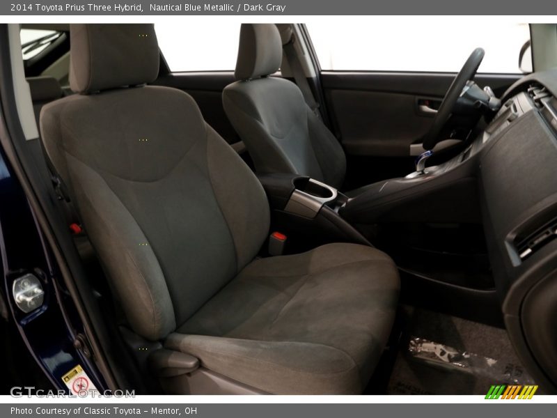 Nautical Blue Metallic / Dark Gray 2014 Toyota Prius Three Hybrid