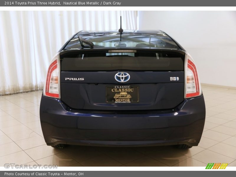 Nautical Blue Metallic / Dark Gray 2014 Toyota Prius Three Hybrid