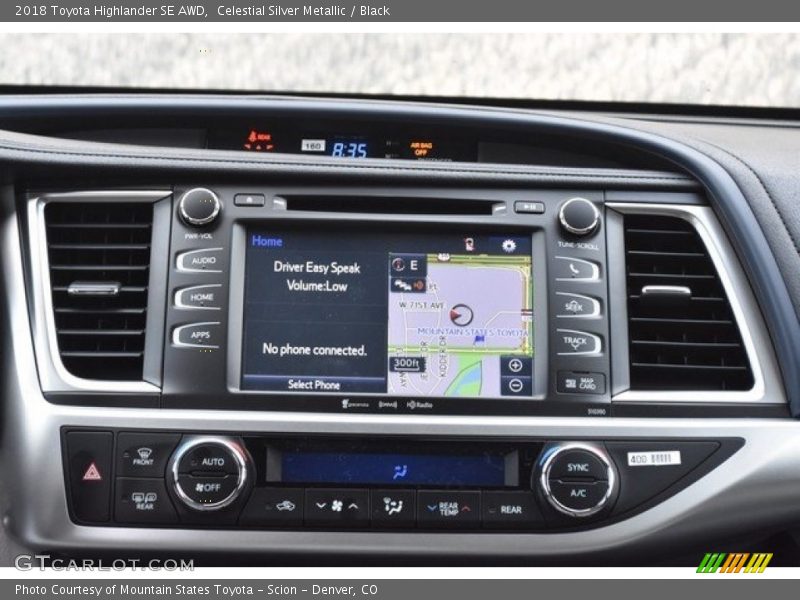 Celestial Silver Metallic / Black 2018 Toyota Highlander SE AWD