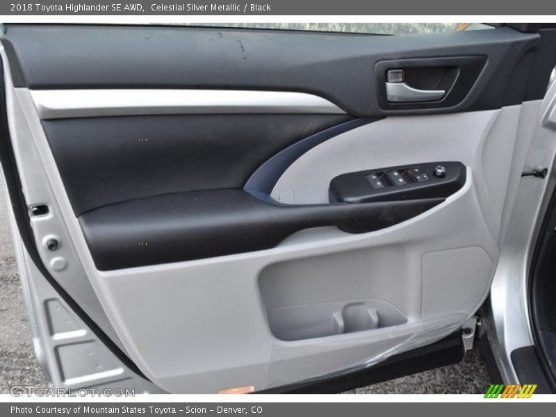 Celestial Silver Metallic / Black 2018 Toyota Highlander SE AWD