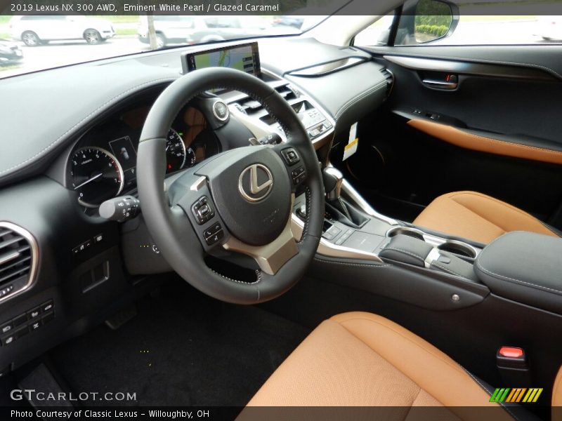 Eminent White Pearl / Glazed Caramel 2019 Lexus NX 300 AWD