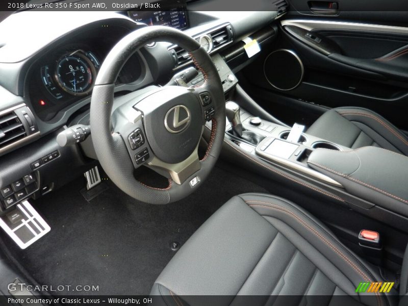  2018 RC 350 F Sport AWD Black Interior
