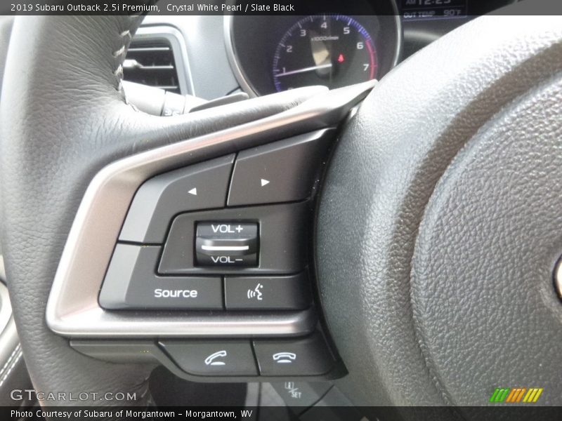 Crystal White Pearl / Slate Black 2019 Subaru Outback 2.5i Premium