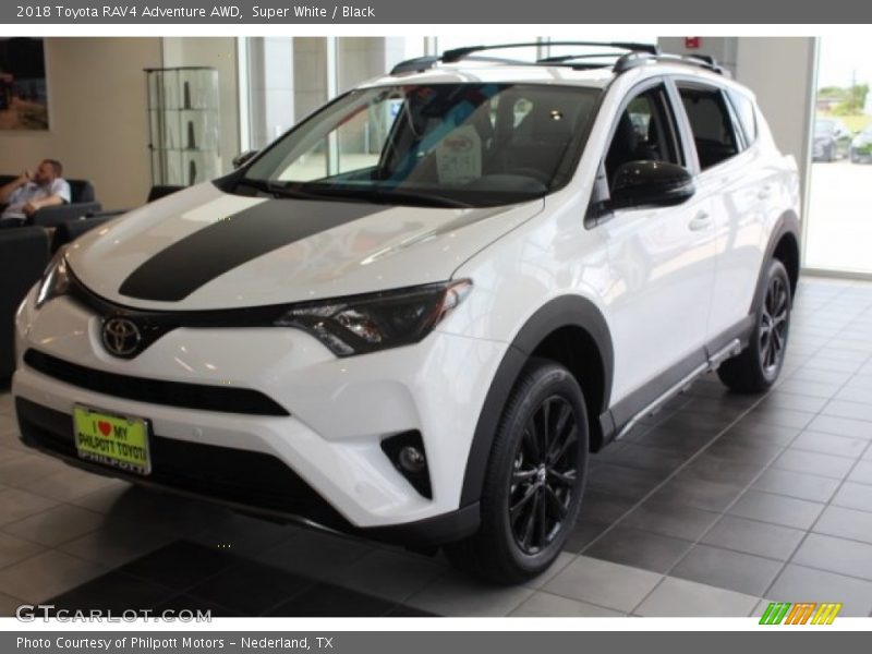 Super White / Black 2018 Toyota RAV4 Adventure AWD