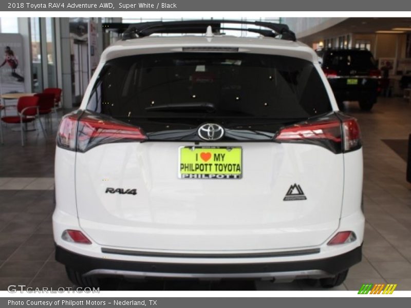 Super White / Black 2018 Toyota RAV4 Adventure AWD