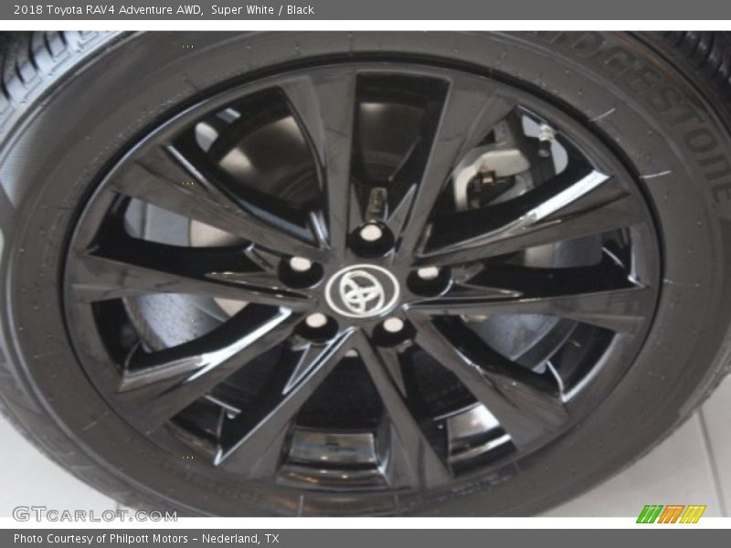 Super White / Black 2018 Toyota RAV4 Adventure AWD
