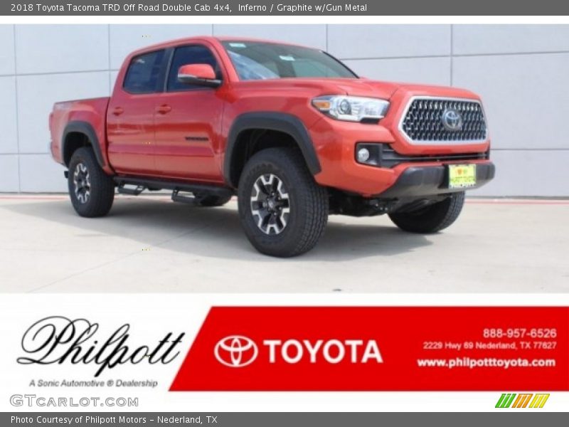 Inferno / Graphite w/Gun Metal 2018 Toyota Tacoma TRD Off Road Double Cab 4x4