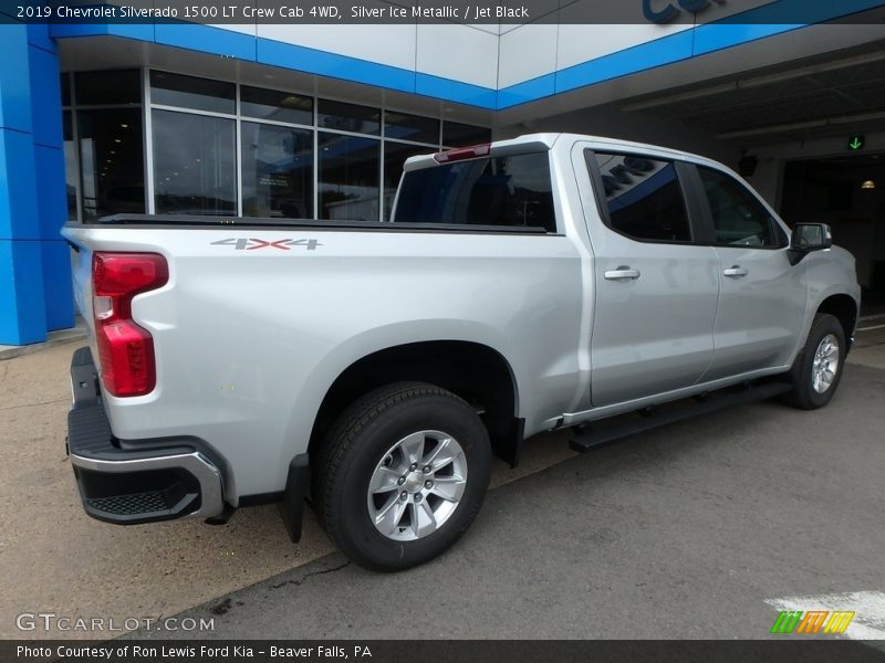 Silver Ice Metallic / Jet Black 2019 Chevrolet Silverado 1500 LT Crew Cab 4WD