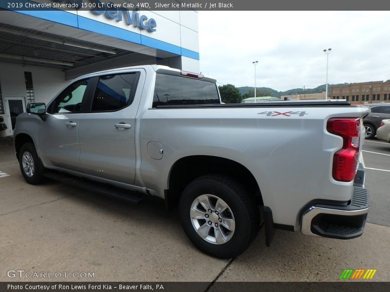 Silver Ice Metallic / Jet Black 2019 Chevrolet Silverado 1500 LT Crew Cab 4WD