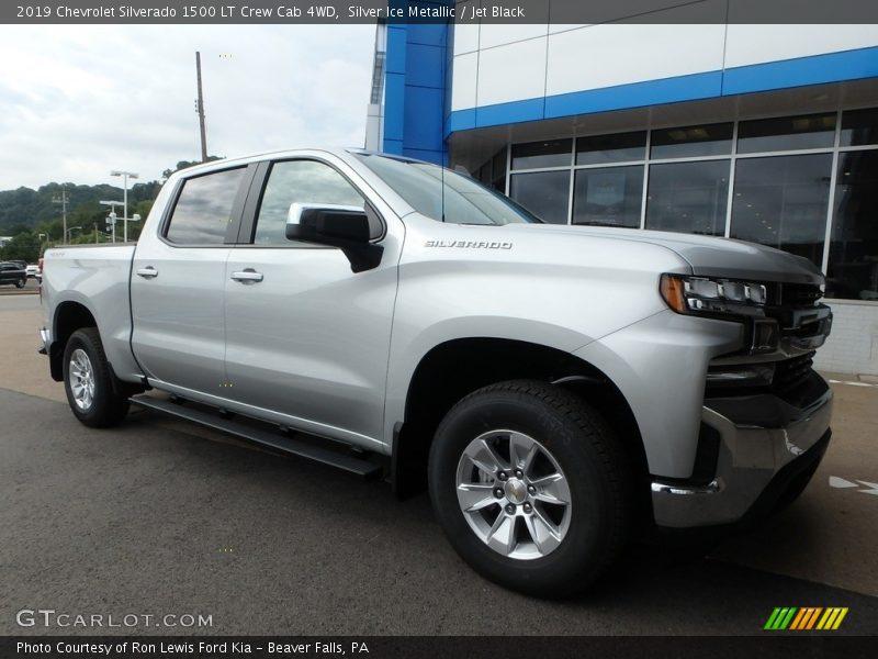 Silver Ice Metallic / Jet Black 2019 Chevrolet Silverado 1500 LT Crew Cab 4WD