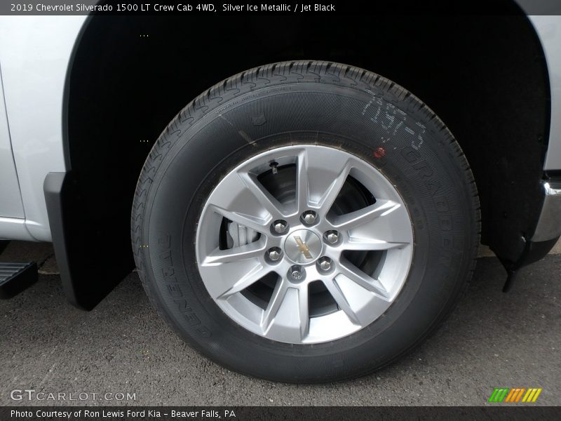 Silver Ice Metallic / Jet Black 2019 Chevrolet Silverado 1500 LT Crew Cab 4WD