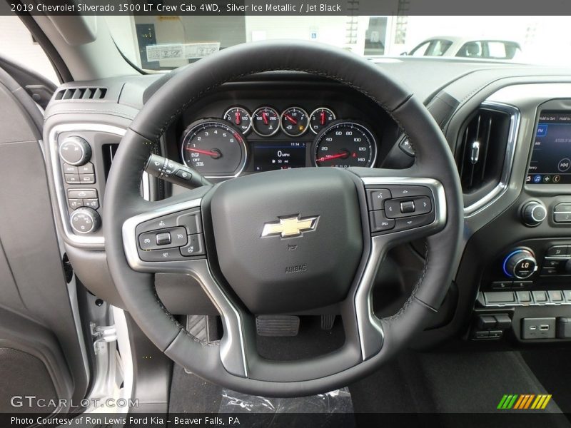 Silver Ice Metallic / Jet Black 2019 Chevrolet Silverado 1500 LT Crew Cab 4WD