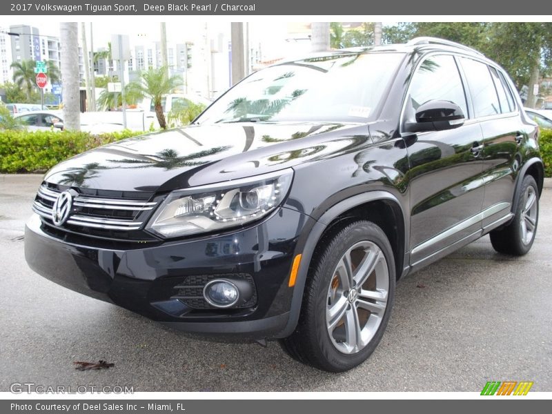 Deep Black Pearl / Charcoal 2017 Volkswagen Tiguan Sport