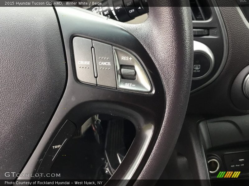Winter White / Beige 2015 Hyundai Tucson GLS AWD
